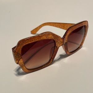 Gold sparkly stylish shades